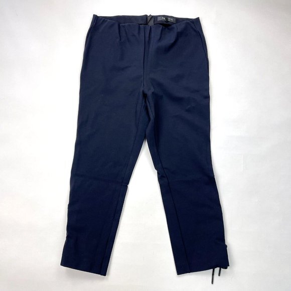 Rag & Bone Simone Slim Ankle Lace-Up Crop Pants Women 10 Stretch Elastic Waist‎ - Picture 1 of 15
